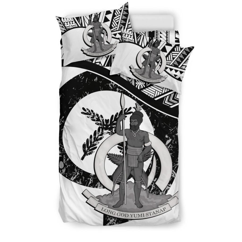 Vanuatu Duvet Cover Set - Vanuatu Coat Of Arms White