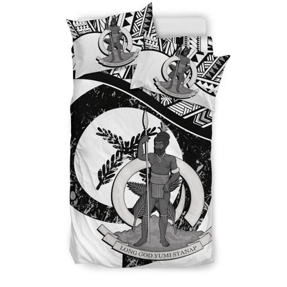 Vanuatu Duvet Cover Set - Vanuatu Coat Of Arms White