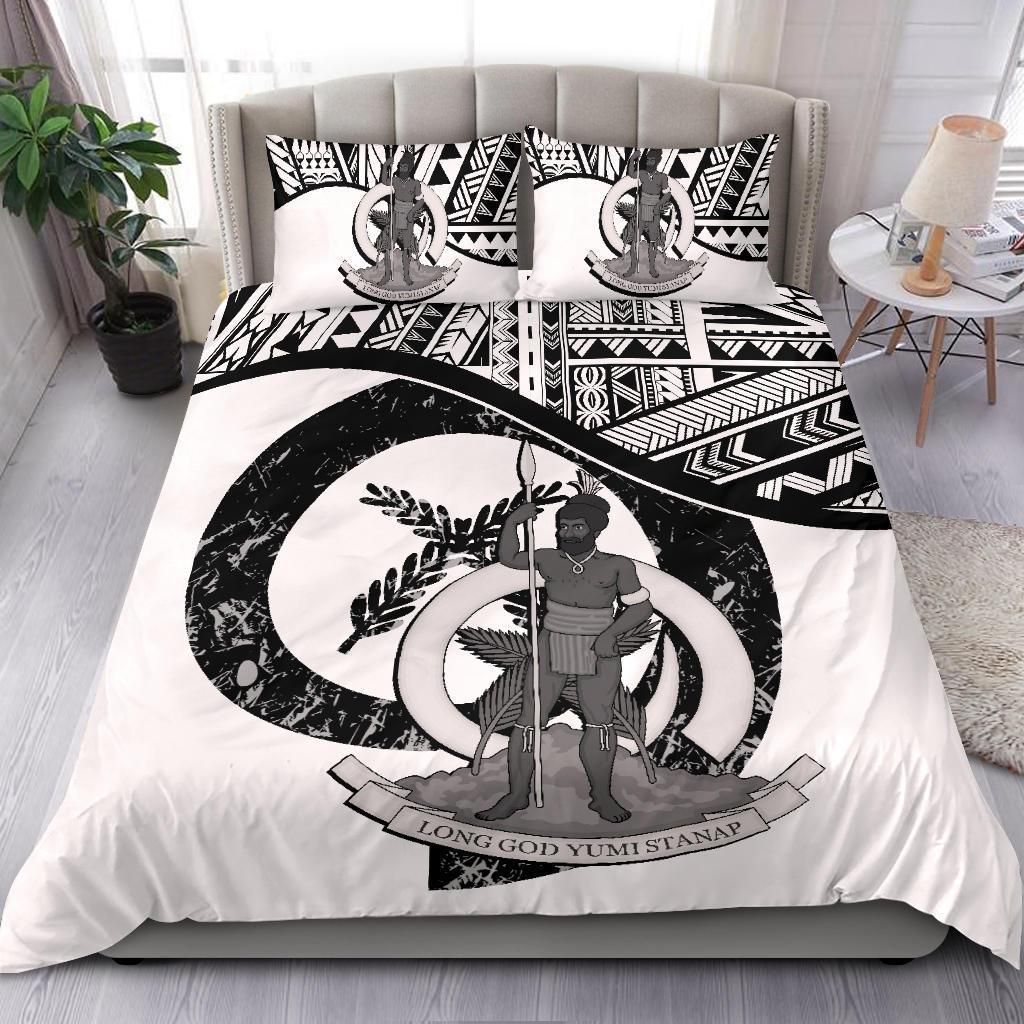 Vanuatu Duvet Cover Set - Vanuatu Coat Of Arms White