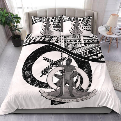 Vanuatu Duvet Cover Set - Vanuatu Coat Of Arms White