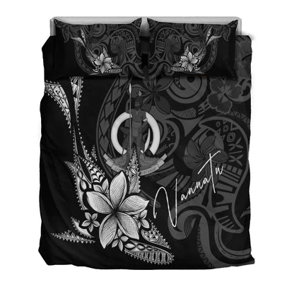 Vanuatu Bedding Set - Fish With Plumeria Flowers Style
