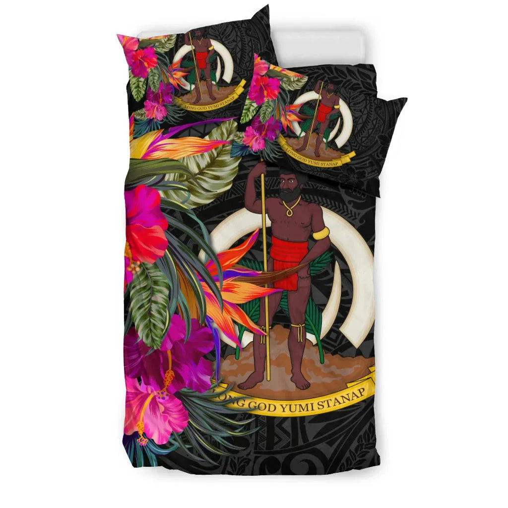 Vanuatu Bedding Set - Hibiscus Polynesian Pattern