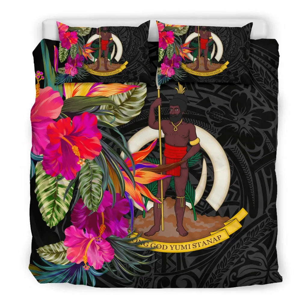 Vanuatu Bedding Set - Hibiscus Polynesian Pattern