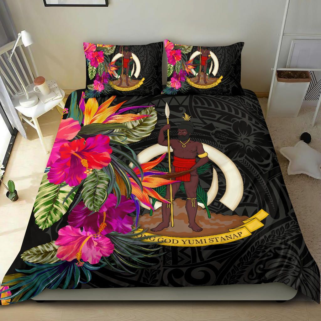 Vanuatu Bedding Set - Hibiscus Polynesian Pattern