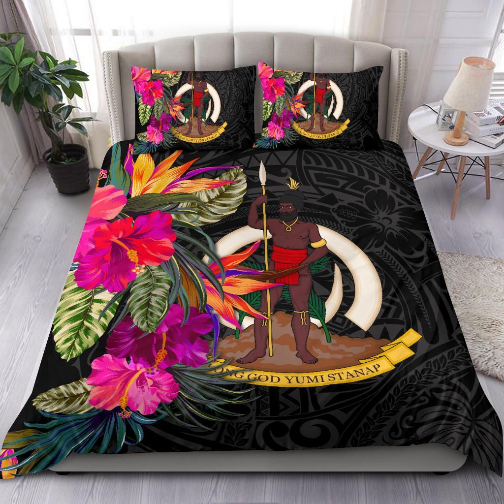 Vanuatu Bedding Set - Hibiscus Polynesian Pattern