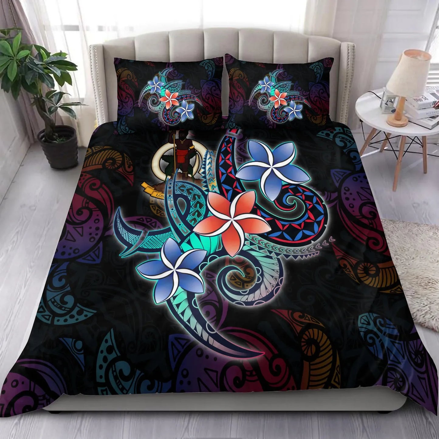 Vanuatu Bedding Set - Plumeria Flowers Style