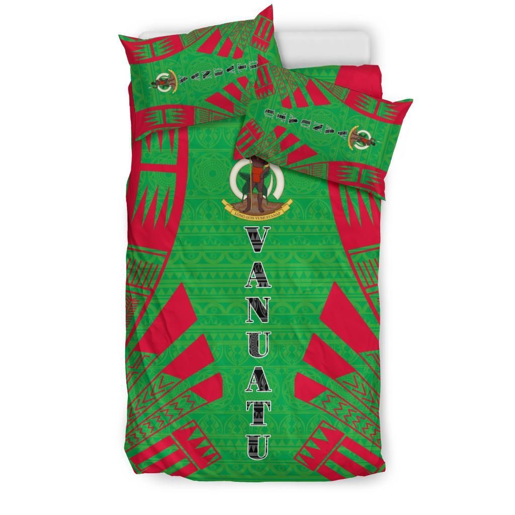 Vanuatu Duvet Cover Set - Polynesian Tattoo Flag