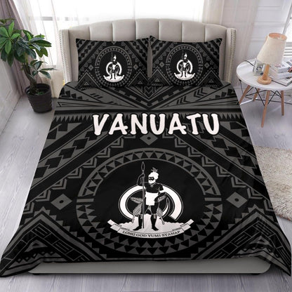 Vanuatu Bedding Set - Vanuatu Seal With Polynesian Tattoo Style