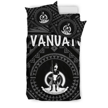 Vanuatu Bedding Set - Vanuatu Seal With Polynesian Tattoo Style