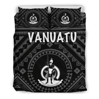 Vanuatu Bedding Set - Vanuatu Seal With Polynesian Tattoo Style