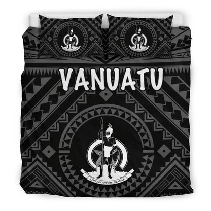 Vanuatu Bedding Set - Vanuatu Seal With Polynesian Tattoo Style