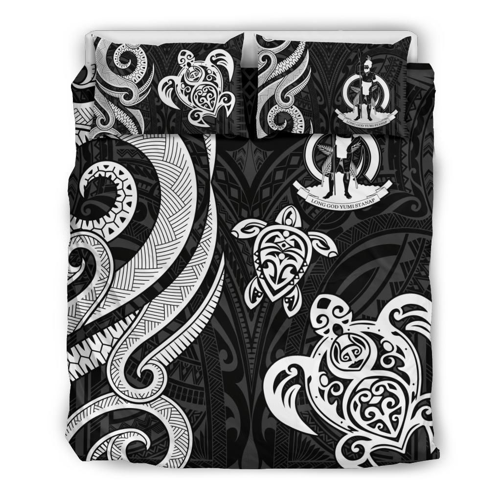 Vanuatu Bedding Set - White Tentacle Turtle