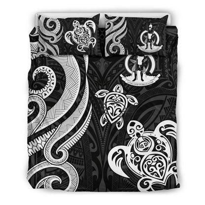 Vanuatu Bedding Set - White Tentacle Turtle