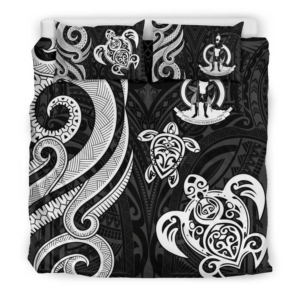 Vanuatu Bedding Set - White Tentacle Turtle