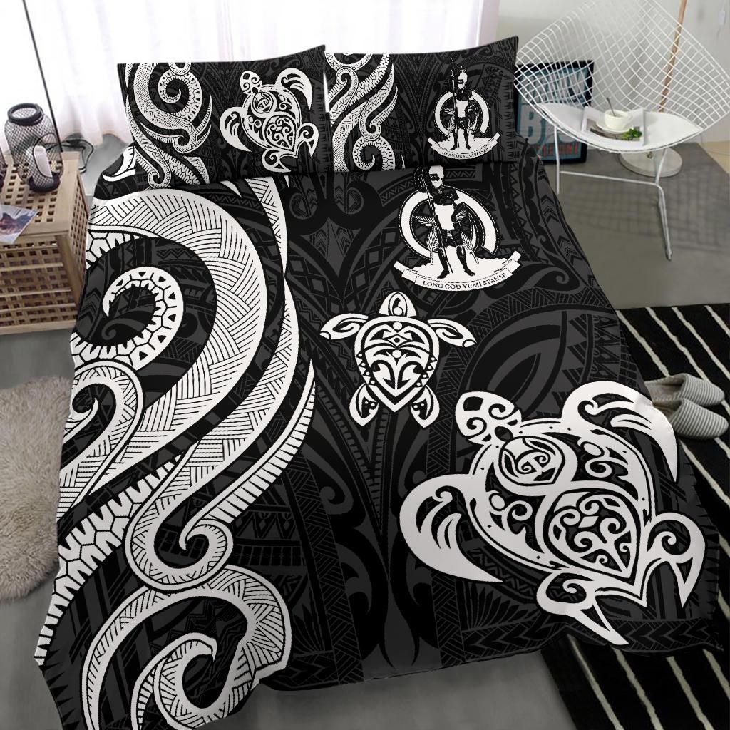 Vanuatu Bedding Set - White Tentacle Turtle