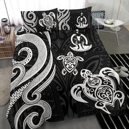 Vanuatu Bedding Set - White Tentacle Turtle