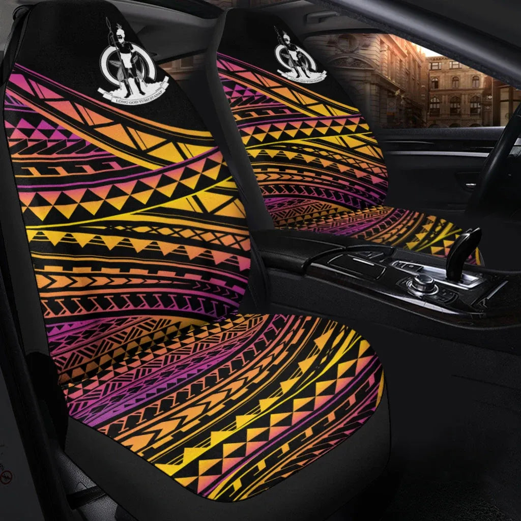 Vanuatu Car Seat Cover - Special Polynesian Ornaments