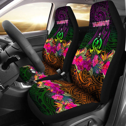 Vanuatu Car Seat Covers - Summer Hibiscus