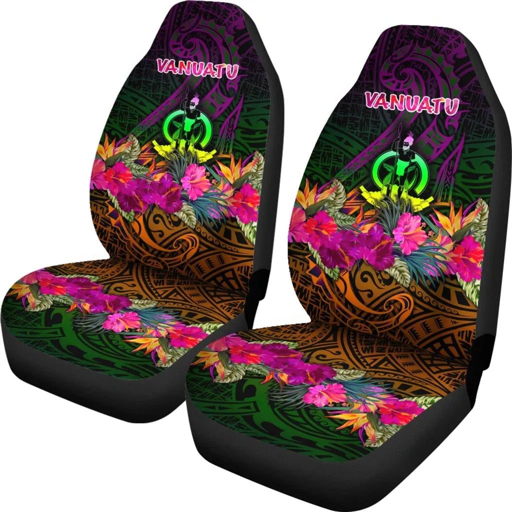 Vanuatu Car Seat Covers - Summer Hibiscus