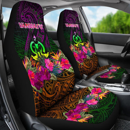 Vanuatu Car Seat Covers - Summer Hibiscus
