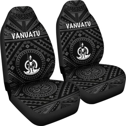Vanuatu Car Seat Covers  - Vanuatu Seal With Polynesian Tattoo Style