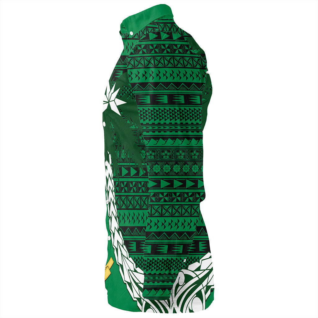 Vanuatu Long Sleeve Shirt Coat Of Arms Tree Coconut