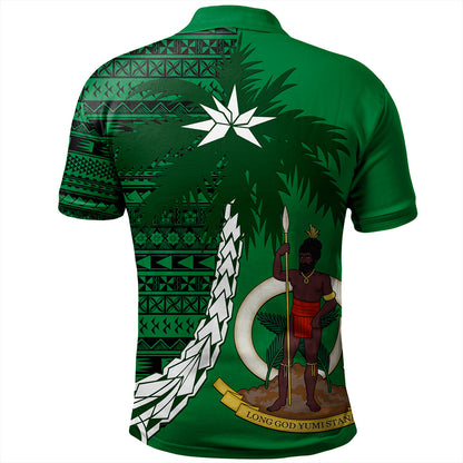 Vanuatu Polo Shirt Coat Of Arms Tree Coconut
