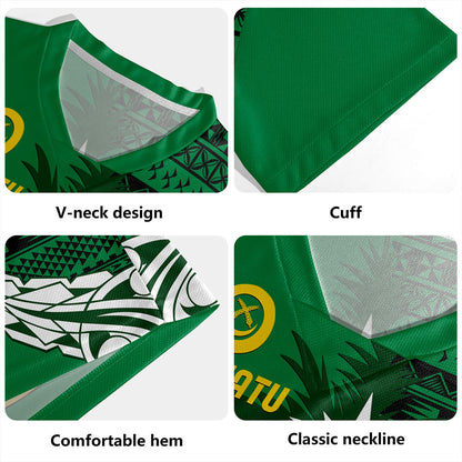 Vanuatu Rugby Jersey Coat Of Arms Tree Coconut