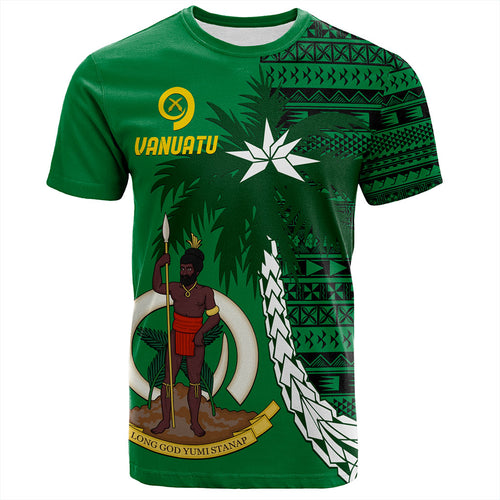 Vanuatu T-Shirt Coat Of Arms Tree Coconut