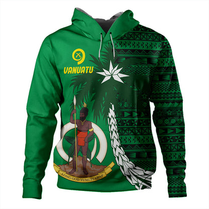 Vanuatu Hoodie Coat Of Arms Tree Coconut