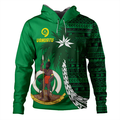 Vanuatu Hoodie Coat Of Arms Tree Coconut