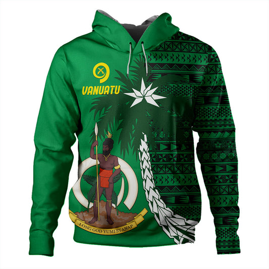 Vanuatu Hoodie Coat Of Arms Tree Coconut