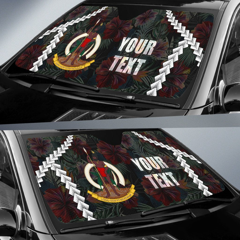 Vanuatu Custom Personalised Auto Sun Shades - Chain Polynesian