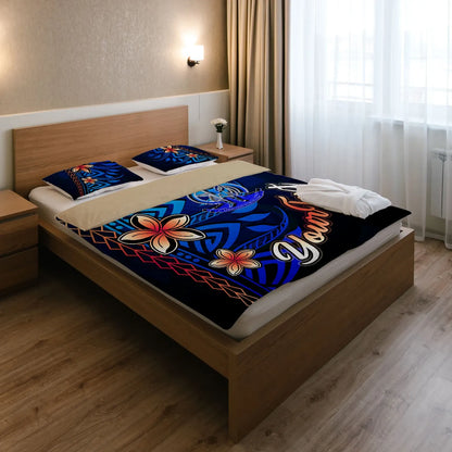 Vanuatu Custom Personalised Bedding Set - Vintage Tribal Mountain