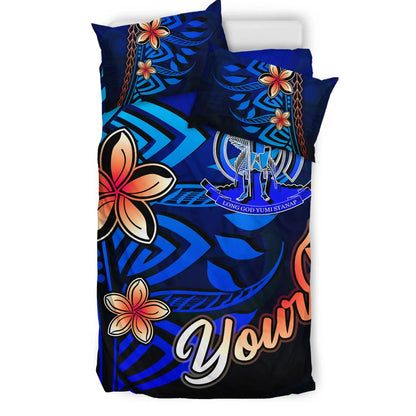 Vanuatu Custom Personalised Bedding Set - Vintage Tribal Mountain