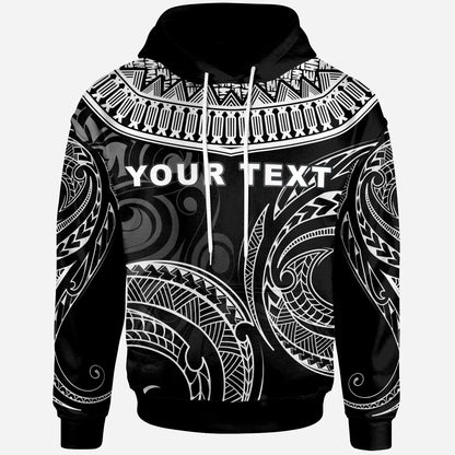 Vanuatu - Custom Personalised Hoodie - Serrated Pattern White Color