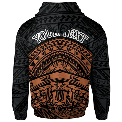 Vanuatu Custom Personalised Hoodie - Tribal Pattern Hibiscus