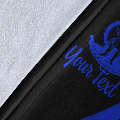 Vanuatu Custom Personalised Premium Blanket - Blue Polynesian Tentacle Tribal Pattern