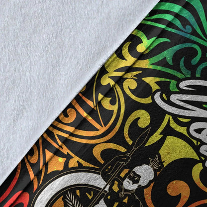 Vanuatu Custom Personalised Premium Blanket - Rainbow Polynesian Pattern