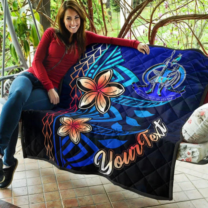 Vanuatu Custom Personalised Premium Quilt - Vintage Tribal Mountain