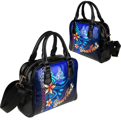 Vanuatu Custom Personalised Shoulder Handbag - Vintage Tribal Mountain