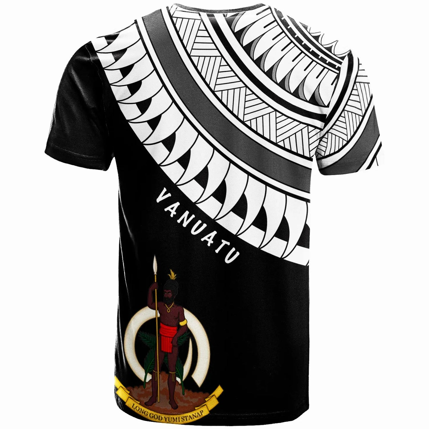 Vanuatu Custom Personalised -T-Shirt - Ginger Lei Pattern White