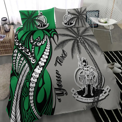 Vanuatu Custom Personalized Bedding Set - Classical Coconut Tree