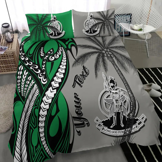 Vanuatu Custom Personalized Bedding Set - Classical Coconut Tree
