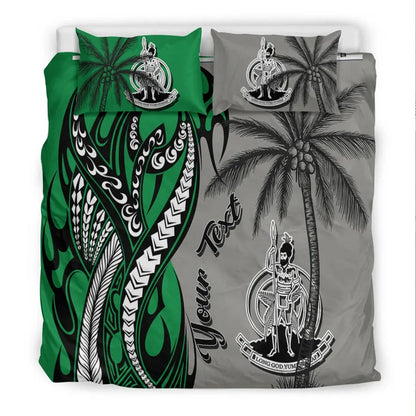 Vanuatu Custom Personalized Bedding Set - Classical Coconut Tree
