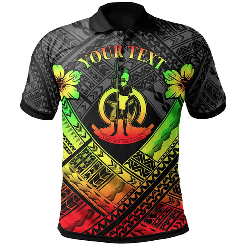 Vanuatu Custom Personalised Polynesian Polo Shirts - Vanuatu Reggae Seal Camisole Hibiscus Style