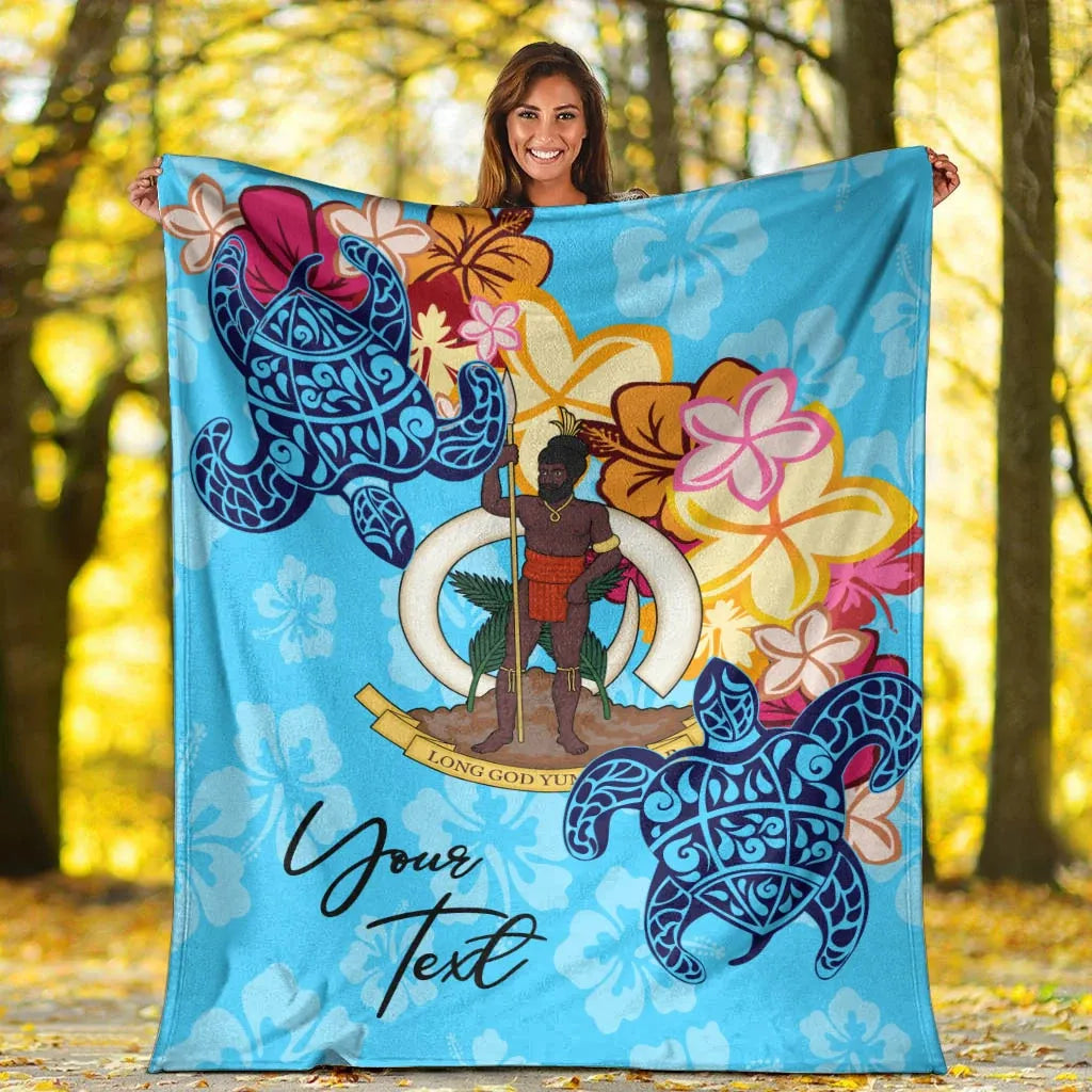 Vanuatu Custom Personalised Premium Blanket - Tropical Style