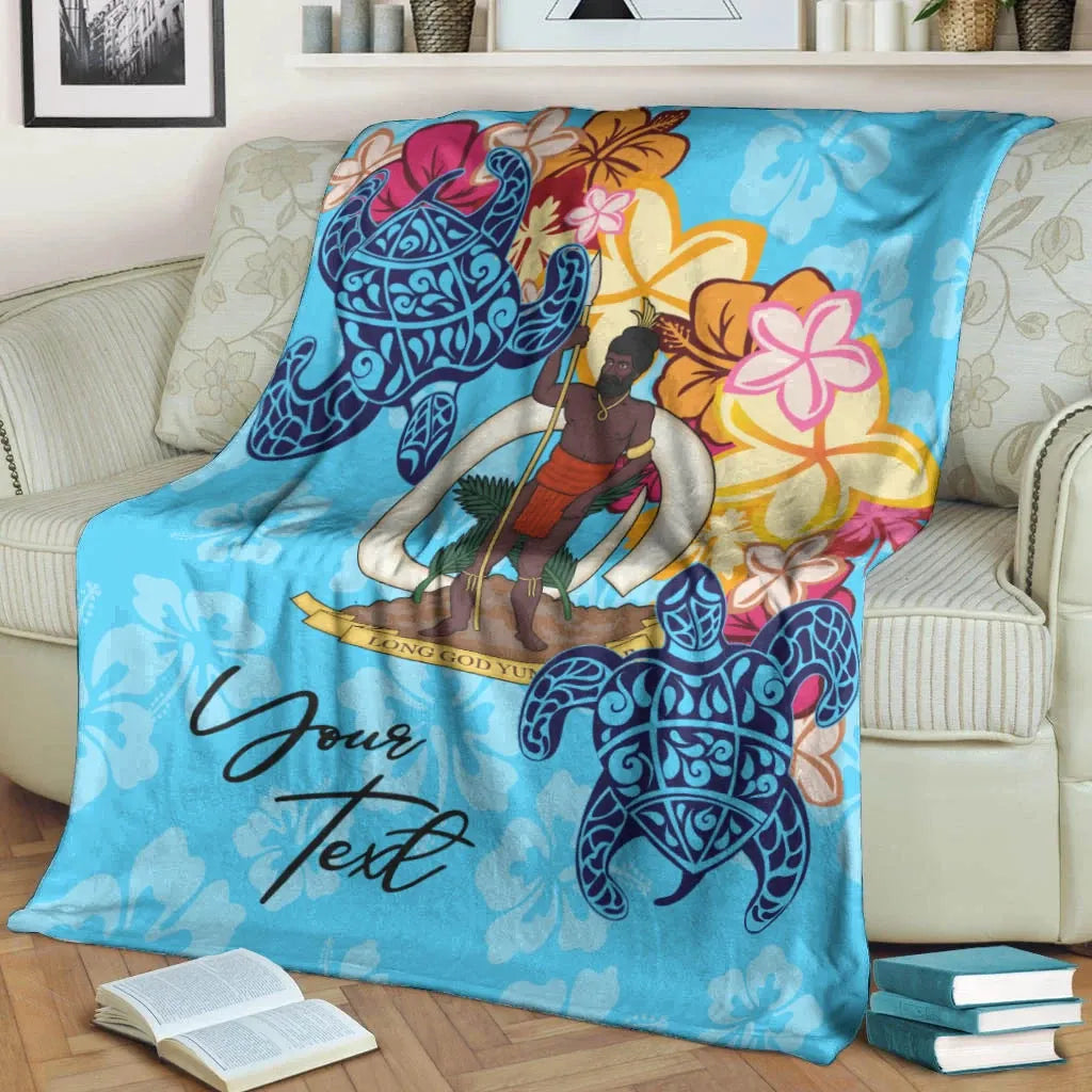 Vanuatu Custom Personalised Premium Blanket - Tropical Style
