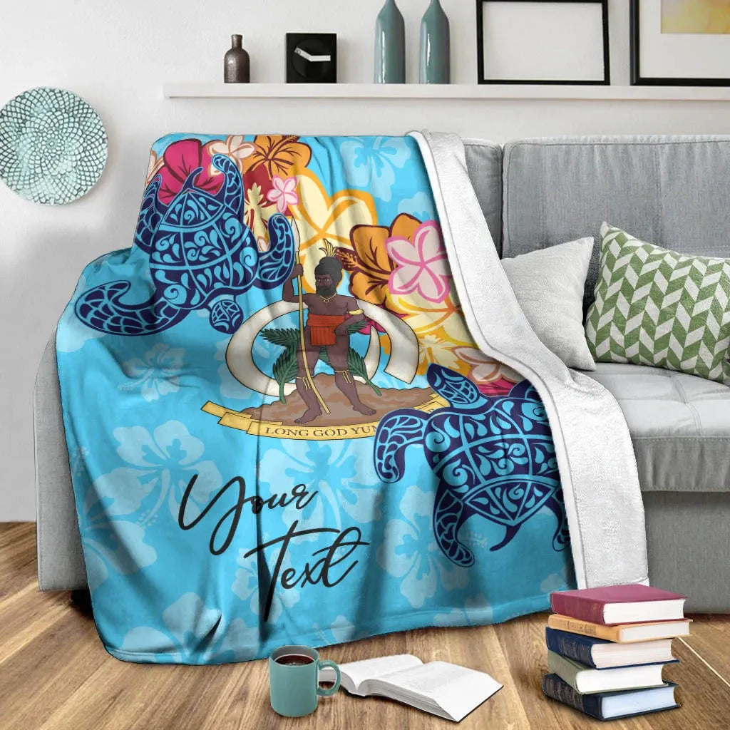 Vanuatu Custom Personalised Premium Blanket - Tropical Style