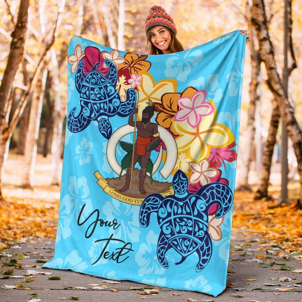 Vanuatu Custom Personalised Premium Blanket - Tropical Style